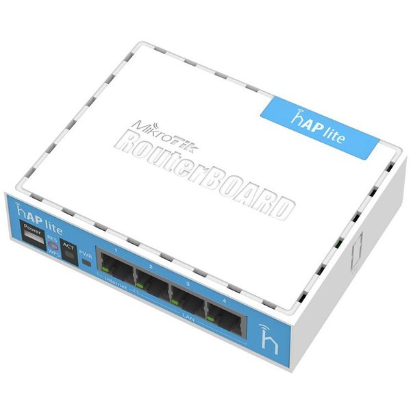 MikroTik hAP lite classic Router (RB941-2nD) - 2.4GHz Wireless, 4xLAN, RouterOS L4
