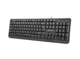 Natec TROUT SLIM USB Keyboard, US Layout, Black