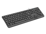 Natec TROUT SLIM USB Keyboard, US Layout, Black