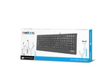 Natec Barracuda Slim USB Multimedia Keyboard - US Layout, Black