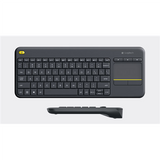 LOGITECH K400 Plus Wireless Touch Keyboard - Black (US Layout)