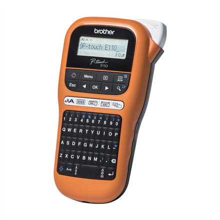 Brother PTE110VP Professional Handheld Label Printer - Orange