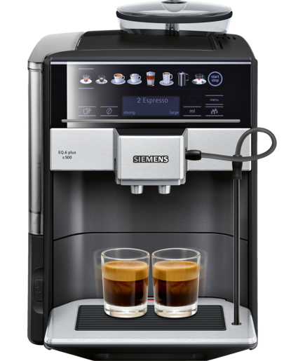 SIEMENS Coffee Machine TE655319RW Pump pressure 15 bar, Built-in milk frother, Fully automatic, 1500 W, Black