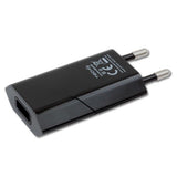 Slim 230V 5V/1A USB Wall Charger - Black