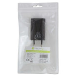 Slim 230V 5V/1A USB Wall Charger - Black