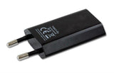 Slim 230V 5V/1A USB Wall Charger - Black