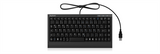 IcyBox KeySonic Mini Keyboard - PS/2 & USB 2.0, Black
