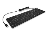 IcyBox KeySonic Waterproof Industrial Keyboard - USB 2.0, IP68, Black