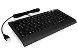 IcyBox KeySonic Mini Keyboard - PS/2 & USB 2.0, Black