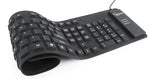 Klaviatūra Flexible Silicone Waterproof USB+OTG Keyboard - Black