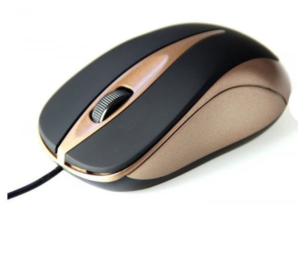 Media-Tech Plano Optical Mouse - Black & Gold