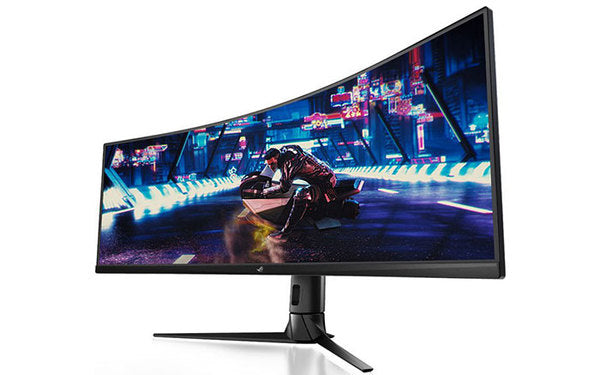 Asus ROG STRIX XG49VQ 144Hz curved GAMING LED monitor with speakers and VA and FreeSync 2 HDR technologies - 49 inches - Super ultra-wide 3840x108...