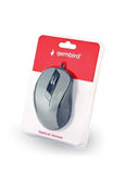 Gembird MUS-6B-01-BG Optical Mouse, 1600 DPI, USB, Black/Space Grey