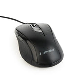 Gembird MUS-4B-01-BS Optical Mouse - 1200 DPI, USB, Black/Silver