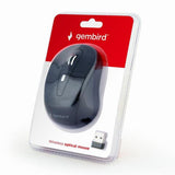 Gembird MUSW-6B-01 Wireless Optical Mouse, 1600 DPI, USB, Black