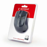 Gembird MUSW-4B-04 Wireless Optical Mouse, 1600 DPI, Black