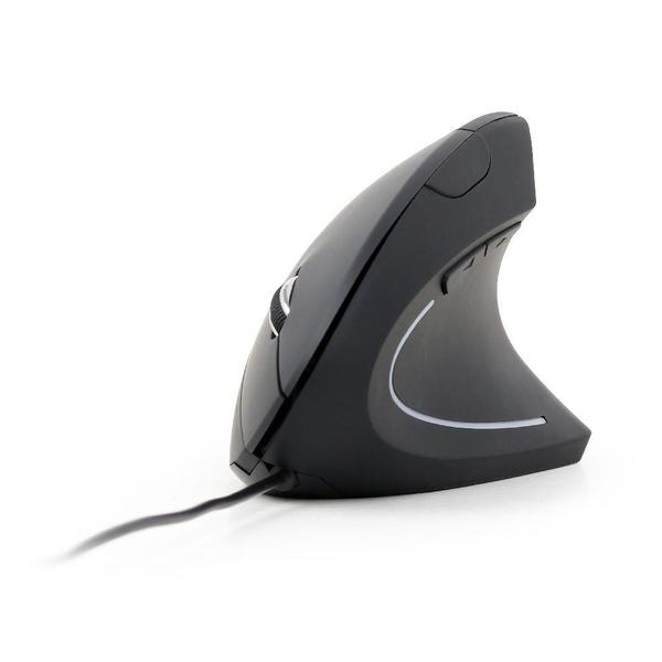 Gembird MUS-ERGO-01 Ergonomic 6-Button Optical Mouse, 3200 DPI, USB, Black
