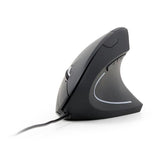Gembird MUS-ERGO-01 Ergonomic 6-Button Optical Mouse, 3200 DPI, USB, Black