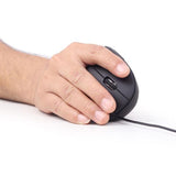 Gembird MUS-ERGO-01 Ergonomic 6-Button Optical Mouse, 3200 DPI, USB, Black