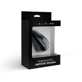 Gembird MUS-ERGO-01 Ergonomic 6-Button Optical Mouse, 3200 DPI, USB, Black