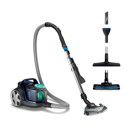 Philips PowerPro Active Bagless Vacuum Cleaner FC9556/09 - 900W, 1.5L - Blue