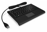 IcyBox KeySonic Mini Keyboard with Smart Touchpad - USB, Black