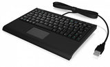 IcyBox KeySonic Mini Keyboard with Smart Touchpad - USB, Black