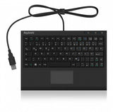 IcyBox KeySonic Mini Keyboard with Smart Touchpad - USB, Black