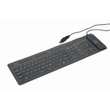 Klaviatūra Flexible Silicone Waterproof USB+OTG Keyboard - Black