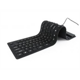 Klaviatūra Flexible Silicone Waterproof USB+OTG Keyboard - Black