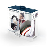 Gembird Stereo Headset with Microphone - White/Black/Red