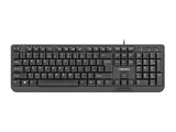 Natec TROUT SLIM USB Keyboard, US Layout, Black
