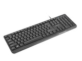 Natec TROUT SLIM USB Keyboard, US Layout, Black