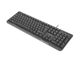 Natec TROUT SLIM USB Keyboard, US Layout, Black