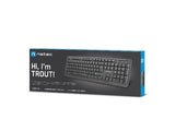 Natec TROUT SLIM USB Keyboard, US Layout, Black