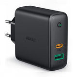 Puro 25W Dual Port Wall Charger with USB-C to USB-C Cable, 1.2m - White