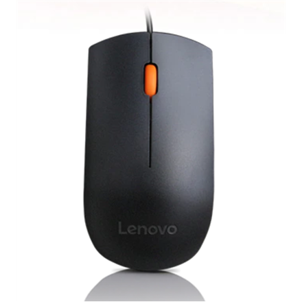 Lenovo 300 Wired USB Optical Mouse - Black