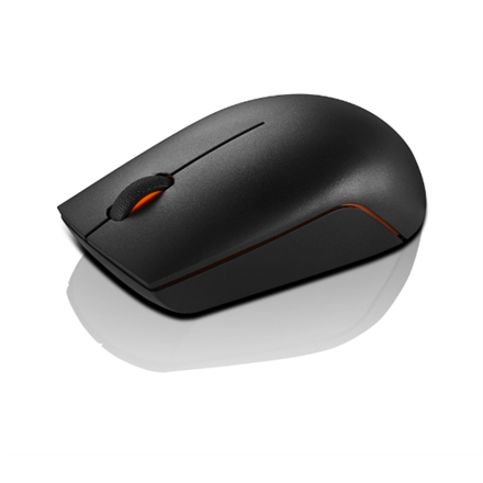 Lenovo 300 Compact Wireless Optical Mouse - 2.4 GHz USB - Black