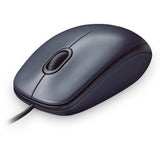 Logitech M90 Wired USB-A Mouse - Black