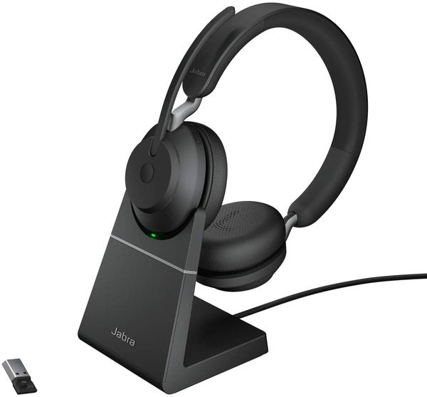 Jabra Evolve2 65 UC Stereo Headset with Link380a Bluetooth Adapter - Black