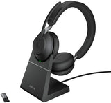 Jabra Evolve2 65 UC Stereo Headset with Link380a Bluetooth Adapter - Black