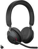 Jabra Evolve2 65 MS Mono Headset - USB-A Bluetooth On-Ear Headset for Microsoft Teams - Black