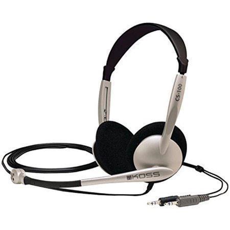 Koss CS100 Wired On-Ear Headphones with Microphone - Black/Gold