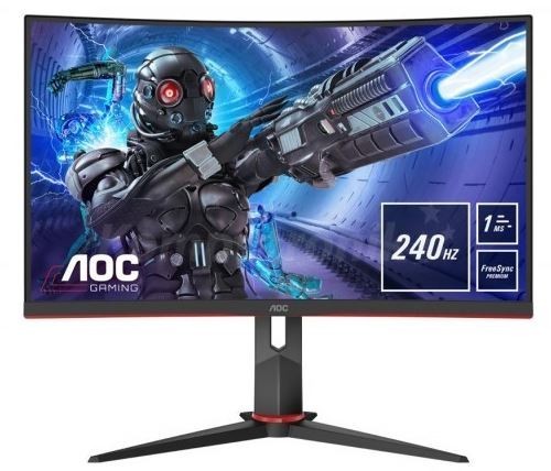 AOC C32G2ZE 240Hz curved LED GAMING monitor with VA and AMD FreeSync Premium technologies - 31.5 inches - FULL HD (1920x1080, 16:9) - Response time: 1...