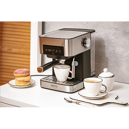 Camry - Espresso and Cappuccino Coffee Machine - CR 4410 - Pump pressure 15 bar - Built-in milk frother - Semi-automatic - 850 W - Black/Stainless steel