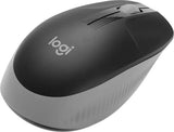 Logitech M190 Full-Size Wireless Mouse - Mid Grey