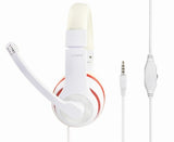 Gembird MHS-03 WTRD Stereo Headset - 3.5mm, White with Red Accent