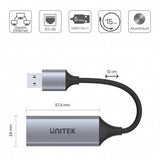UNITEK USB-A 3.1 Gen 1 to RJ45 Gigabit Ethernet Adapter - U1309A