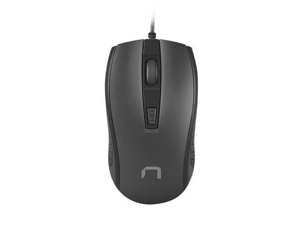 Natec Hoopoe 2 Wired Optical Mouse - 1600 DPI, Black