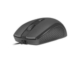 Natec Hoopoe 2 Wired Optical Mouse - 1600 DPI, Black